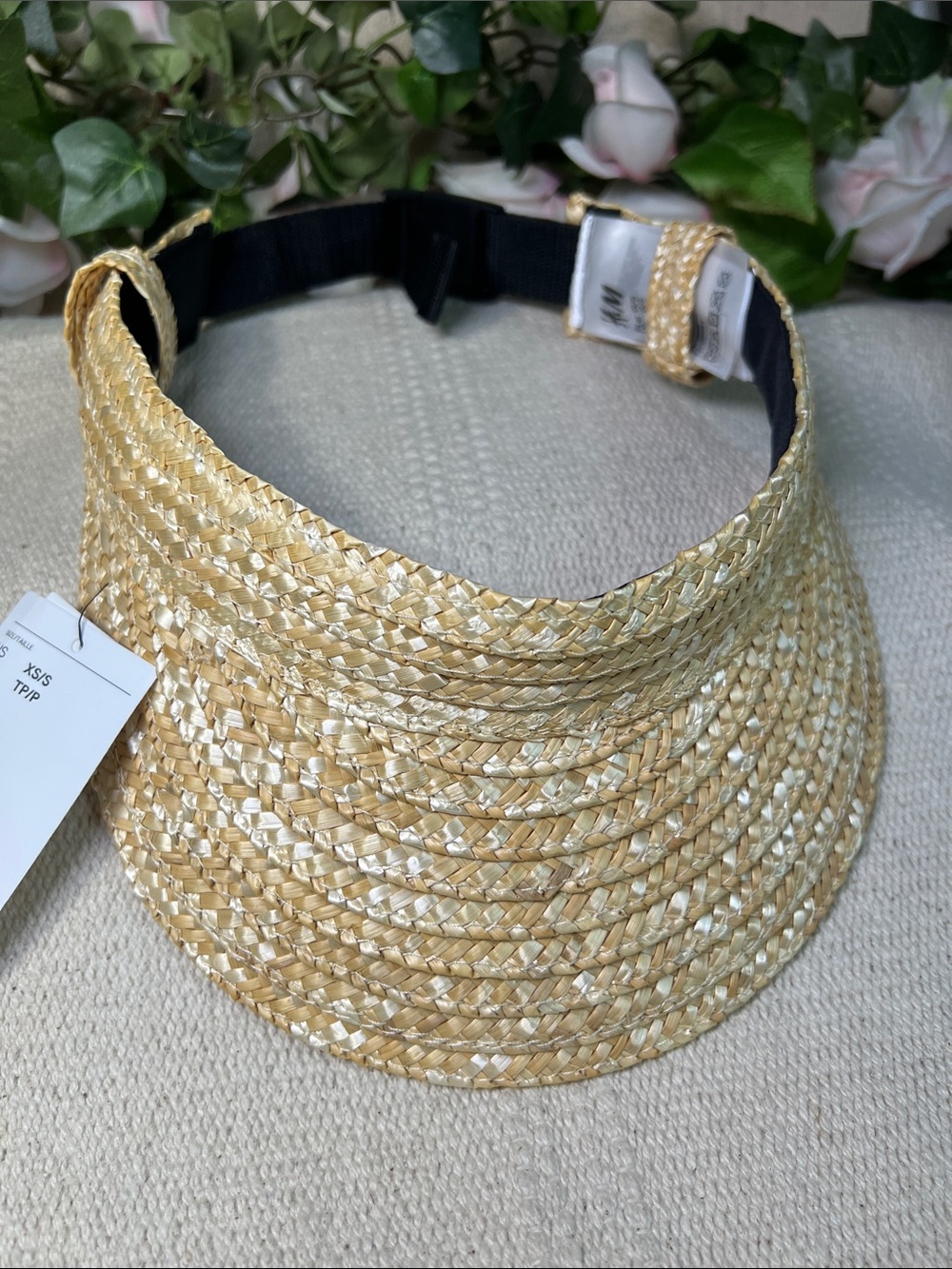☀️Woven Straw Visor – Natural Straw